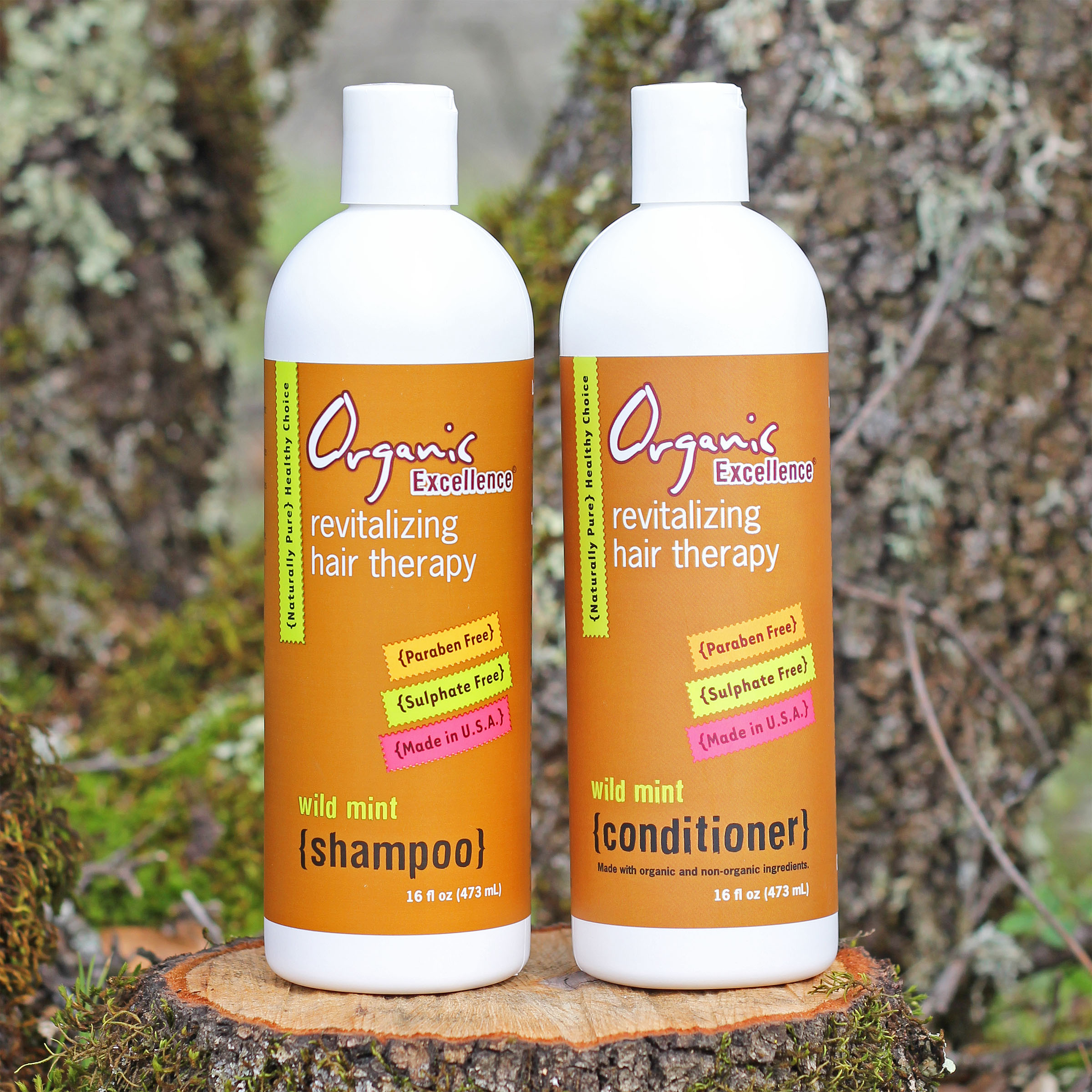 Organic Excellence Wild Mint Shampoo and Conditioner
